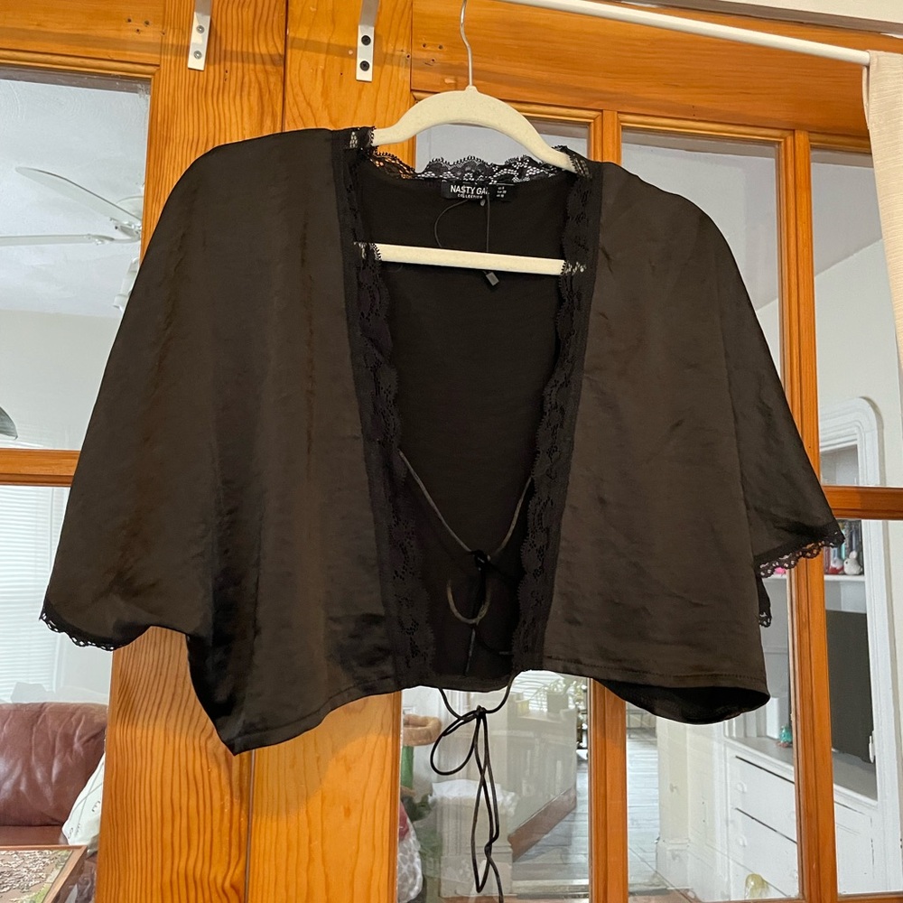 NastyGal Tie Front Top